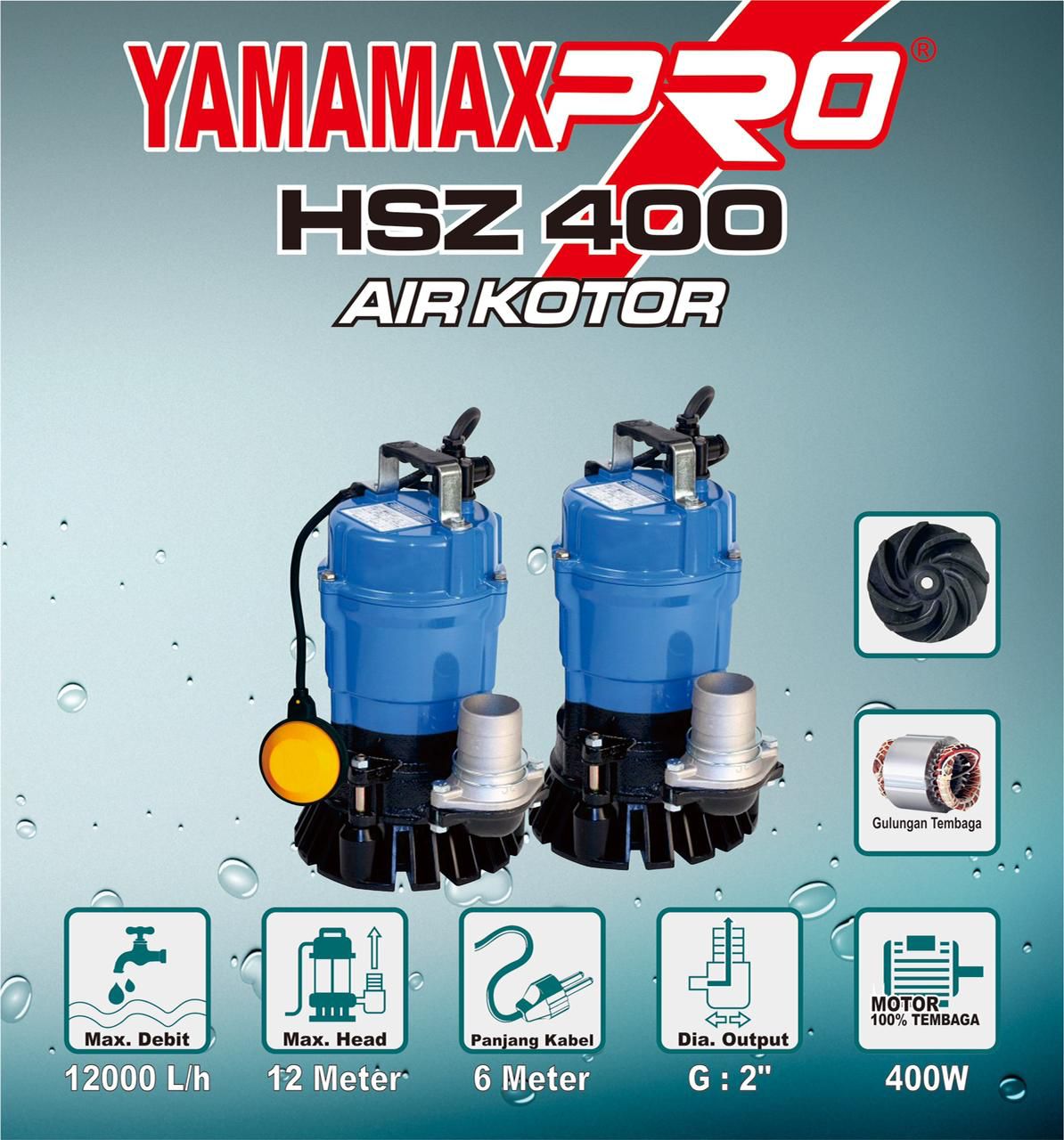 Pompa Celup Air Kotor Yamamax Pro HSZ400
